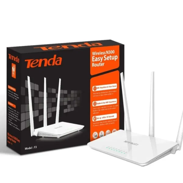 Buy F3 WiFi Router – 300Mbps 3-Antenna Wireless Router (New Box Packed) - Image 4