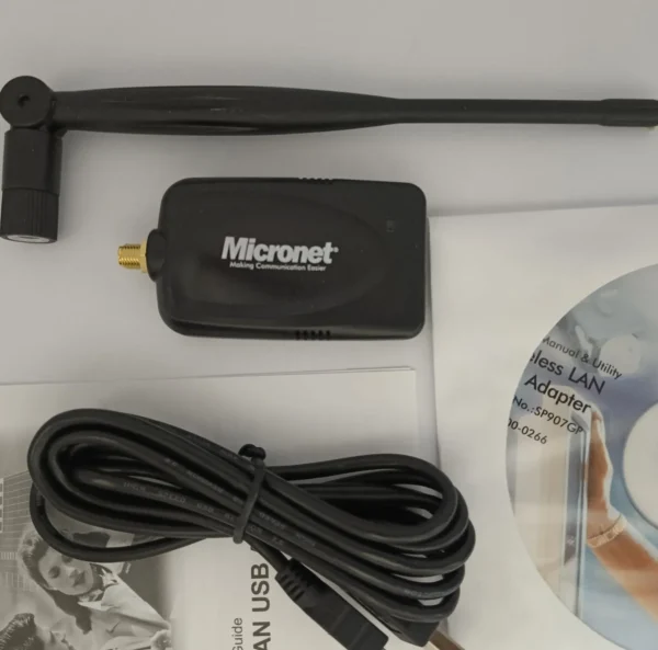 Buy MICRONET 5dBi USB Wireless LAN Adapter – High-Speed WiFi Dongle for Seamless Connectivity