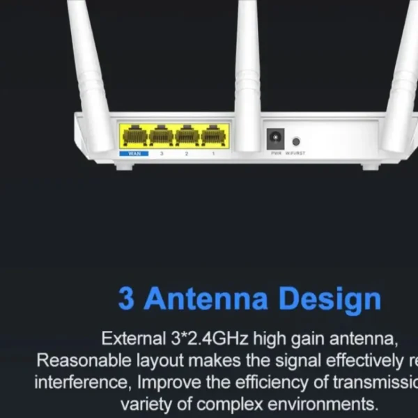 Buy F3 WiFi Router – 300Mbps 3-Antenna Wireless Router (New Box Packed) - Image 3